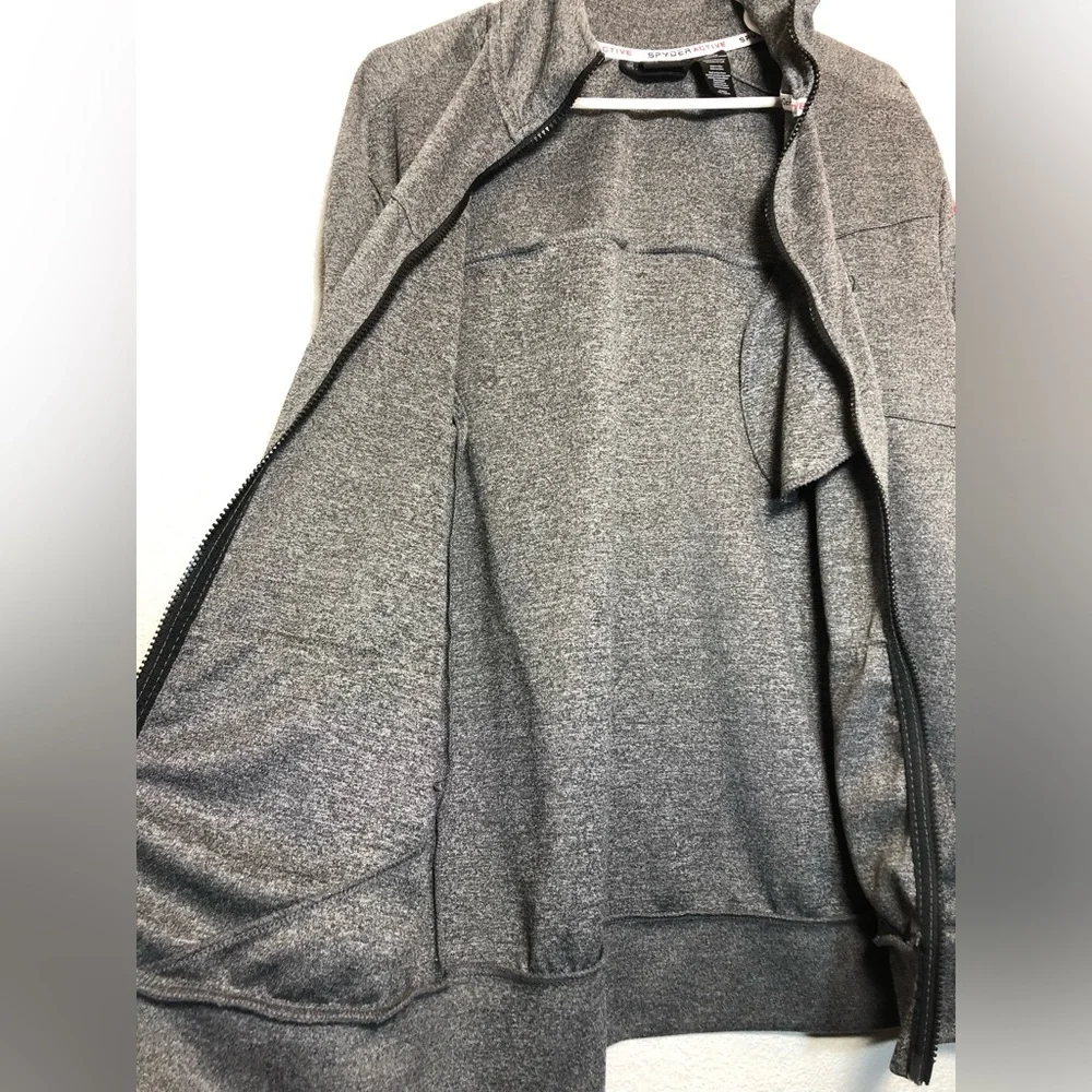 Spyder Active Men’s Full Zip Chest Pocket Jacket Gray Size M